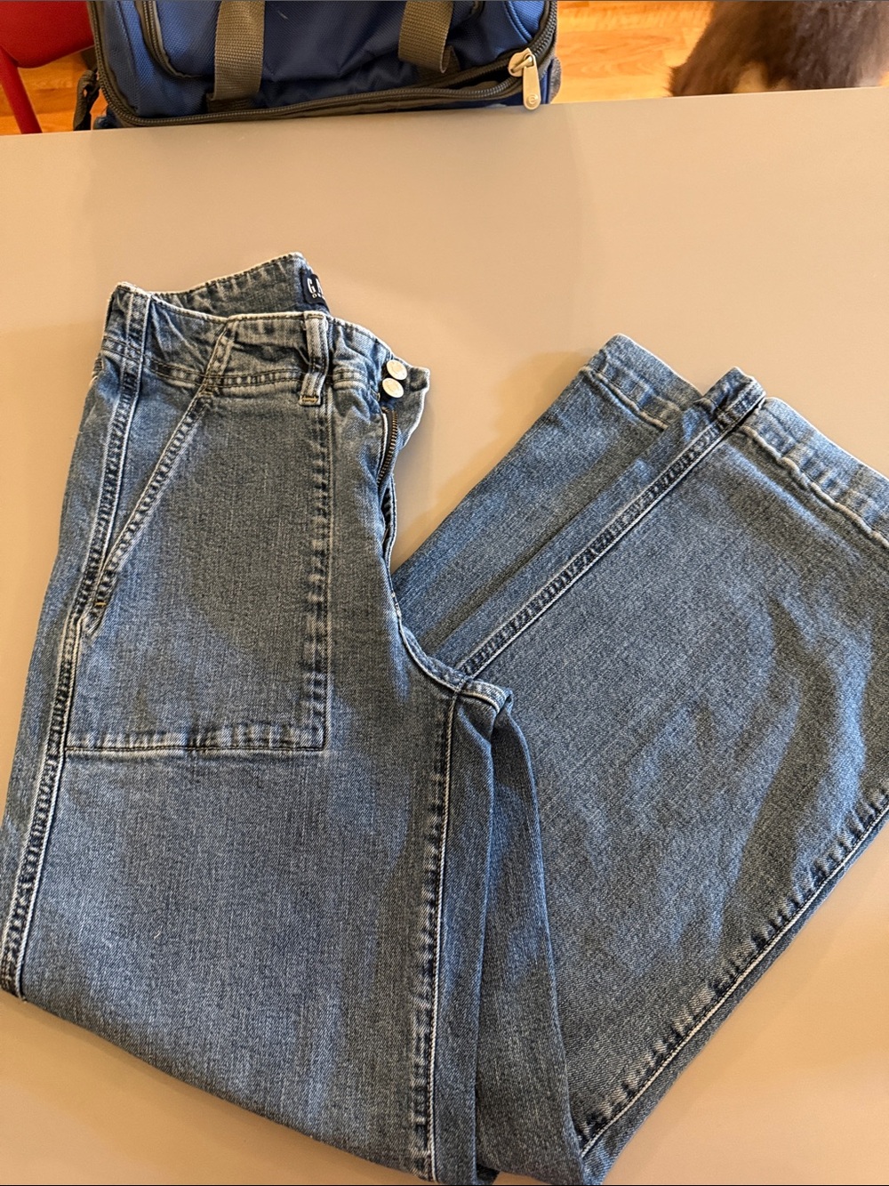 GAP Wide-Leg Women's Jeans in Blue Denim